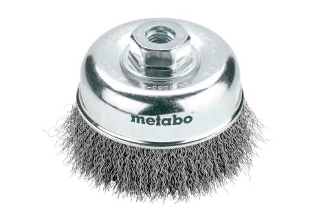 CUP BRUSH 100X0.3 MM/ M 14, STEEL-WIRE, CRIMPED 