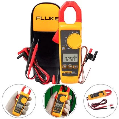 Fluke 325 True RMS Clamp Meter with TEMP 400A AC/DC