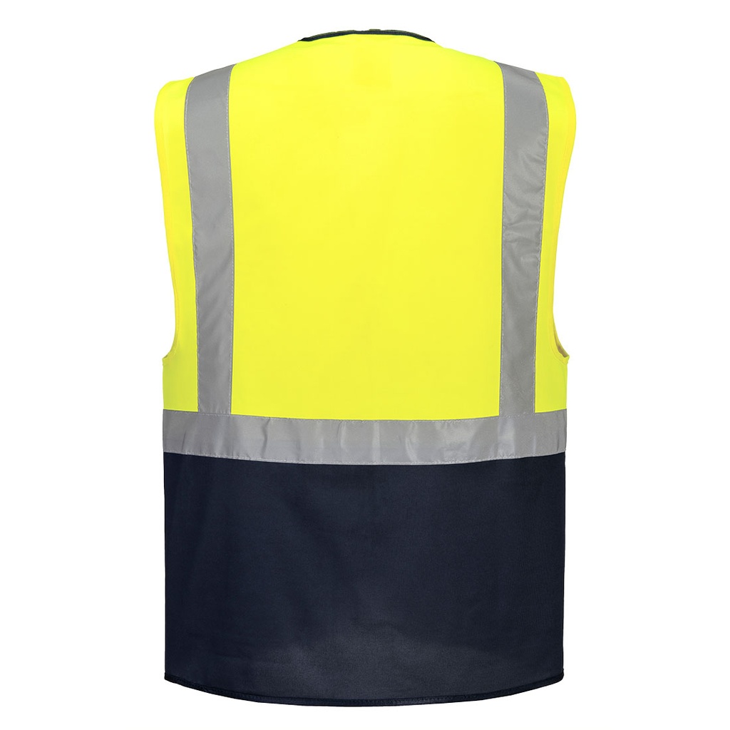 C476 Warsaw Hi-Vis Contrast Yellow\Navy Executive Vest