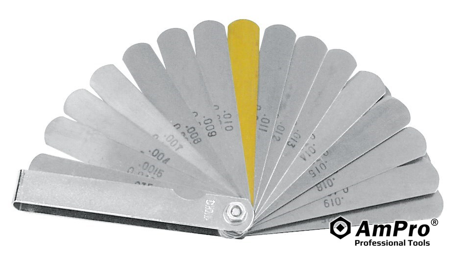 FEELER GAUGE - 32 BLADES 0.04-0.88mm (0.0015"-0.035") 