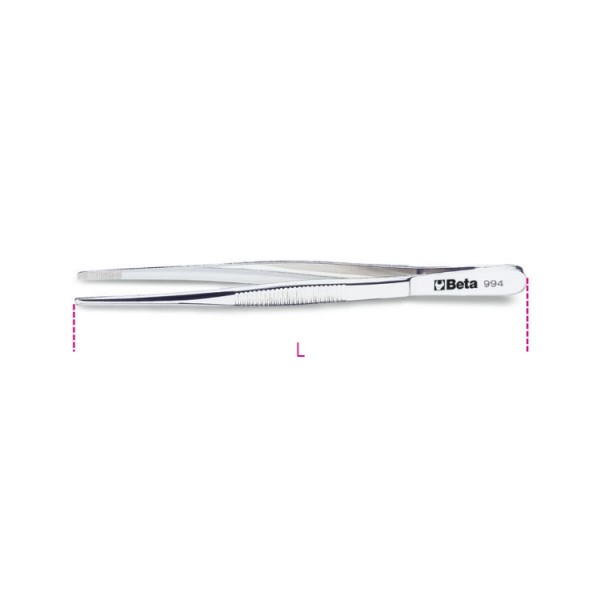994-150-ROUDS STR.ENDS TWEEZER 