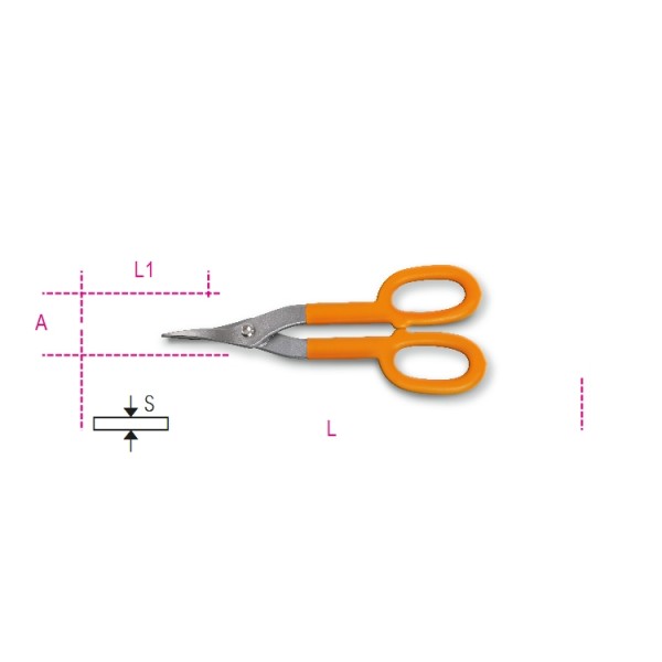 1114-200-NARROW BLADES TIN SNIPS 