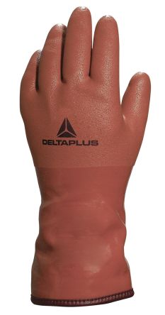 VE760OR-10 Acrylic Lining PVC Gloves 