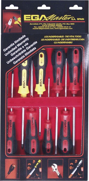 SET OF 8 SCREWDRIVERS MASTERTORK 