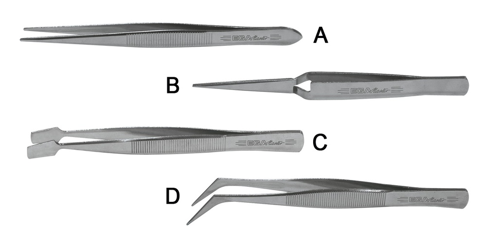 TWEEZERS 45° 120mm 