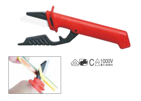 Cable knife with solid blade exchangeable INT 