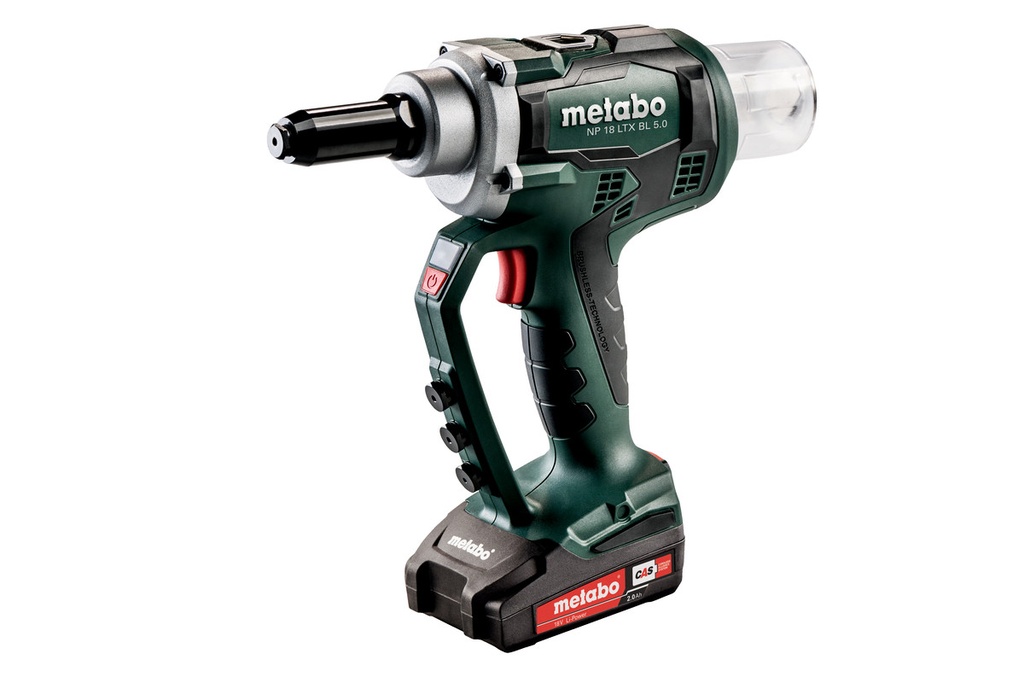 NP 18 LTX BL 5.0 Cordless Blind Rivet Gun, 18V 2x2Ah Li-ion 