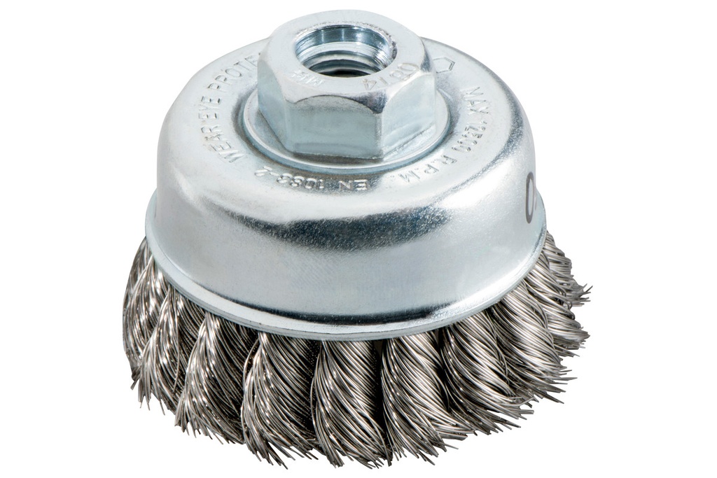 CUP BRUSH 65X0.35 MM/ M 14, STEEL-WIRE, TWISTED 