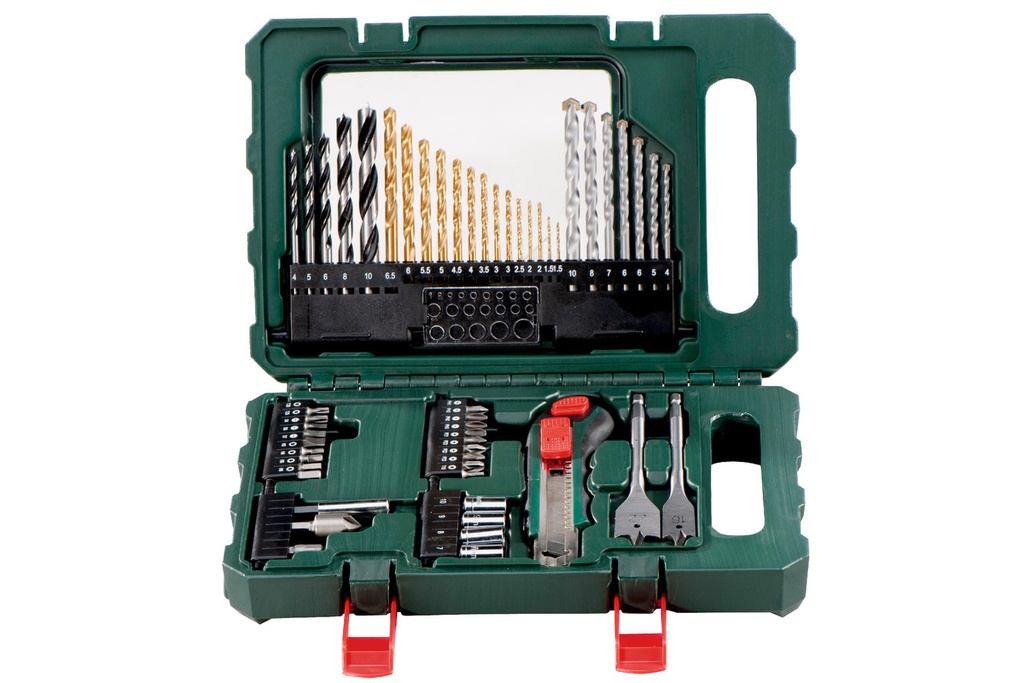 55pcs (Metal,Masonry,Wood,Bits,Others) Drill-Set Plastic Case