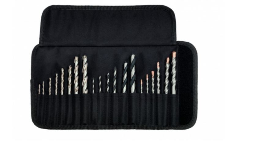 20pcs (Metal,Masonry,Wood) Drill-Set roll-up case 