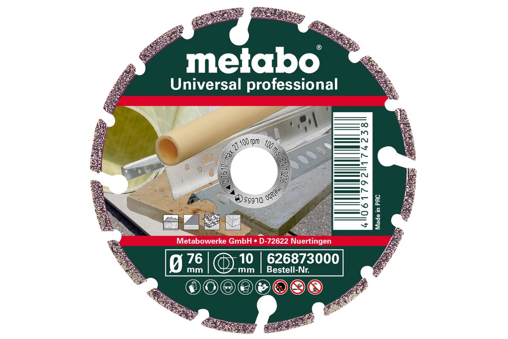 Universal Diamond Cutting Disc 76 x 10 mm (Professional) 16 Segments , UP