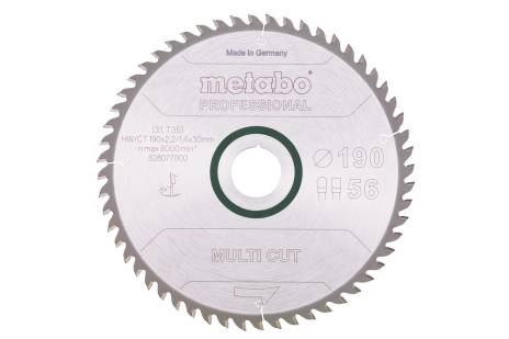 CIRCULAR SAW BLADE HW/CT 190 X 30, 56 FZ/TZ 8° 