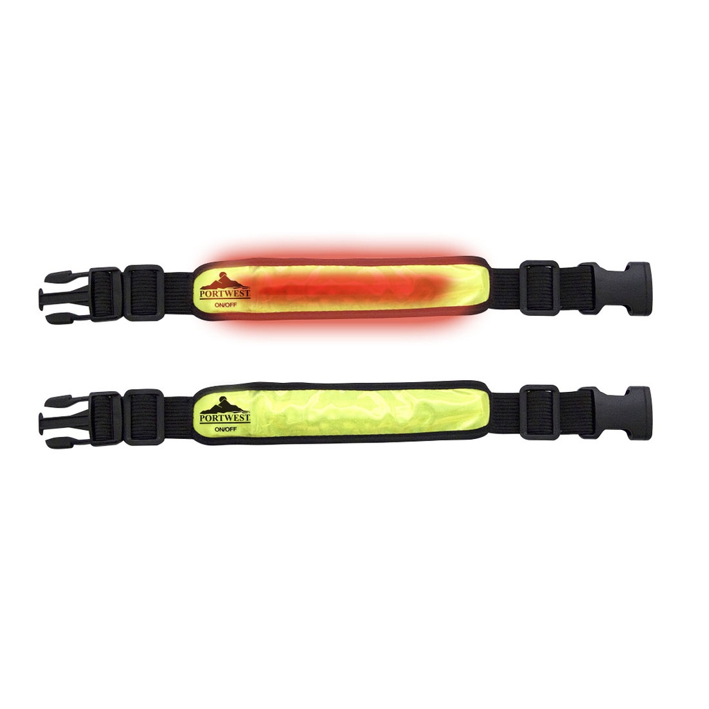 Yellow flashing arm band 
