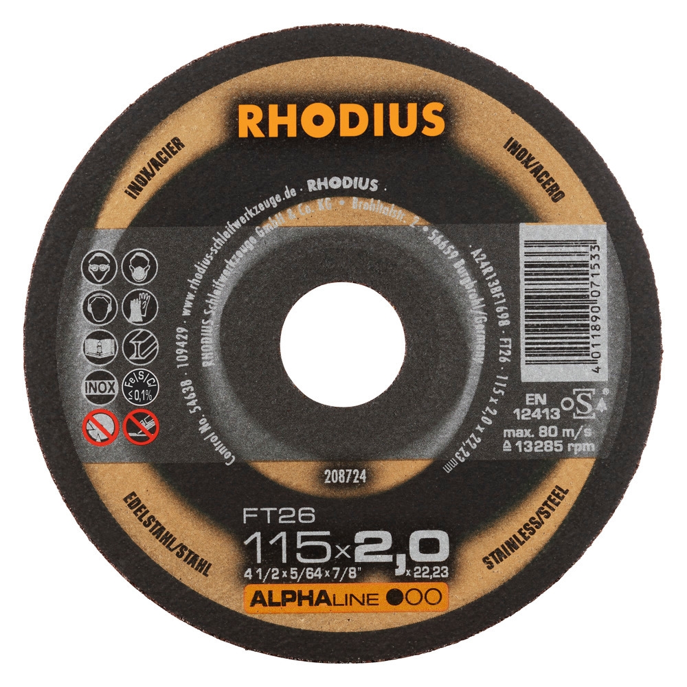 Inox Cutting Disc (125x2x22.23mm) Depressed  T42 - TOP