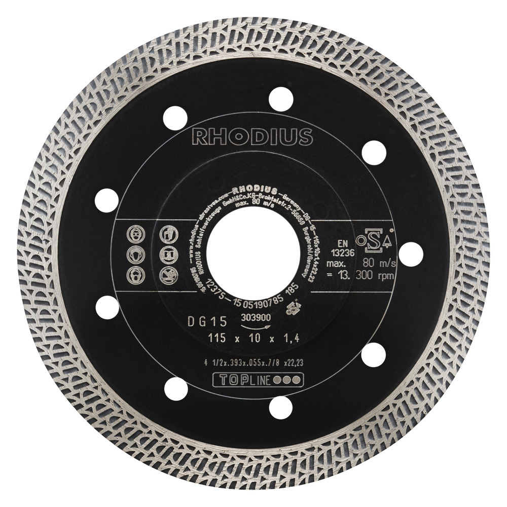 Tiles Diamond Cutting Disc 125 x 22.23 mm (Top-Line) Closed ,Turbo, DG15