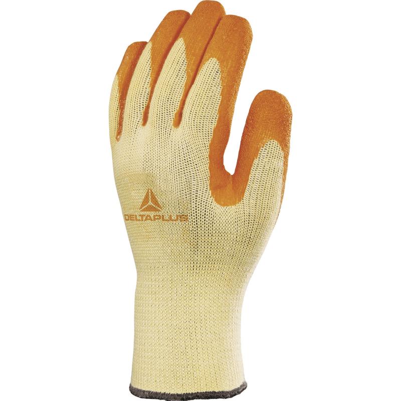 VE730OR Latex Cotton Polyester Glove Yel-Orange