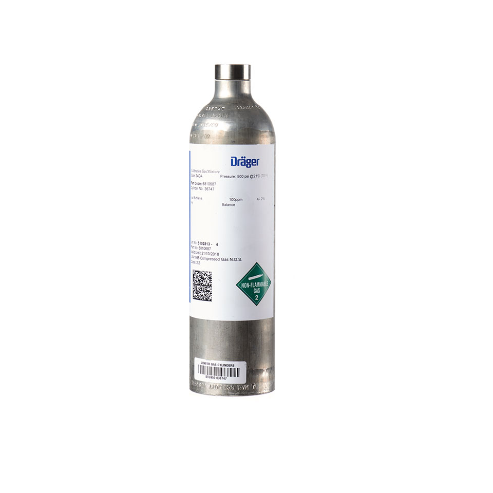 Draeger Gas Test 34 L, 100 ppm i-C4H8/air