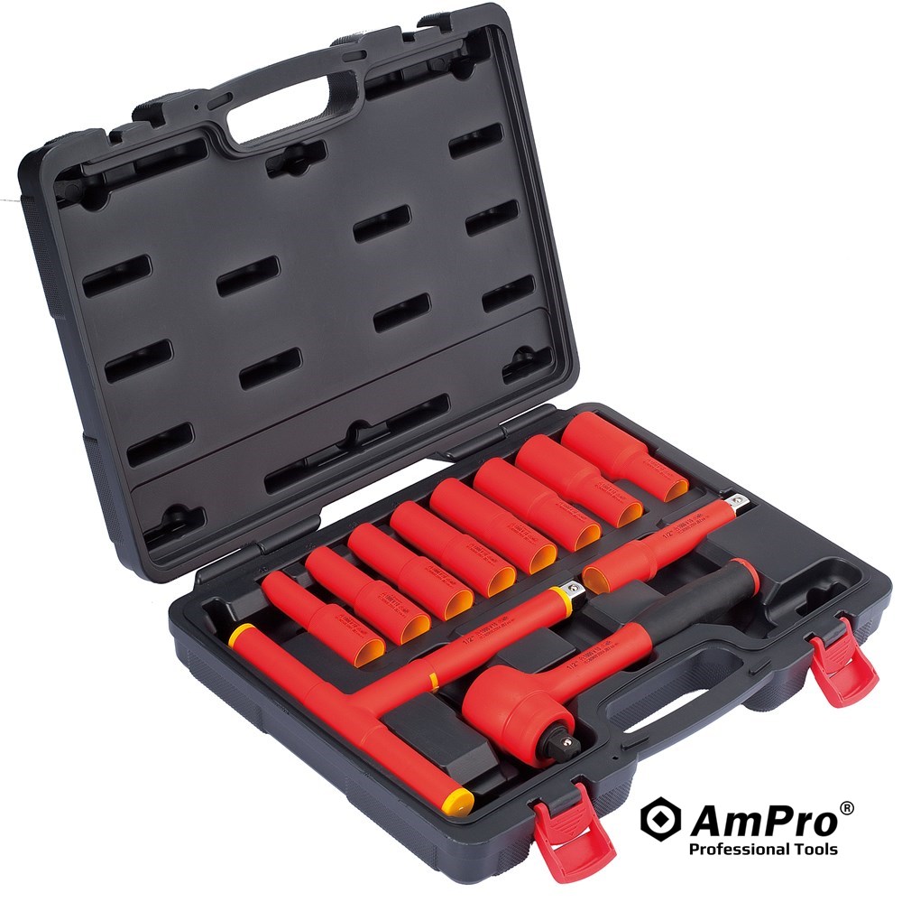 11PC 1/2" DR. SOCKET SET Vde Insulated 1000V 