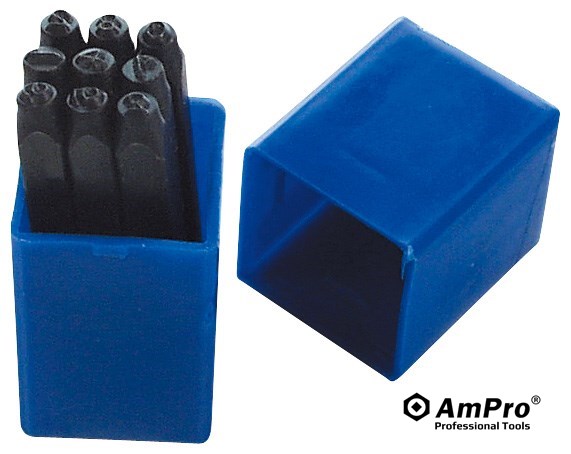 1/4" (6MM) 9PC NUMBER STAMP SET