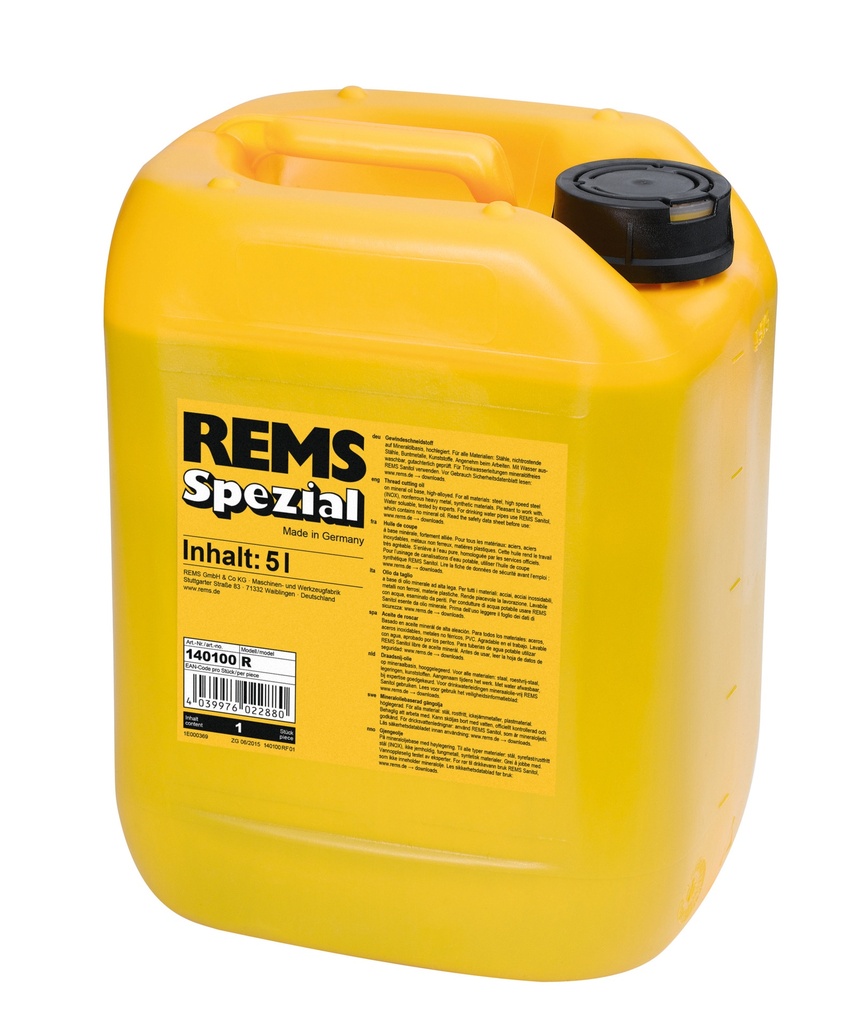 REMS 5 Liter Threading Oil