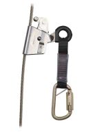 AN071 SLIDING OPENING FALL ARRESTER ON Ø 8 MM CABLE + 1 AUTOMATIC CARABINER