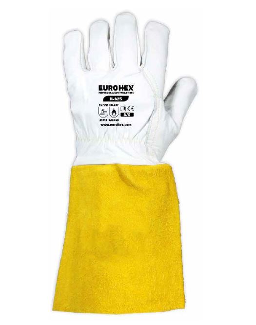 EuroHex H825 TIG ARGON GRAIN LEATHER WELDING GLOVE 14" 2121X