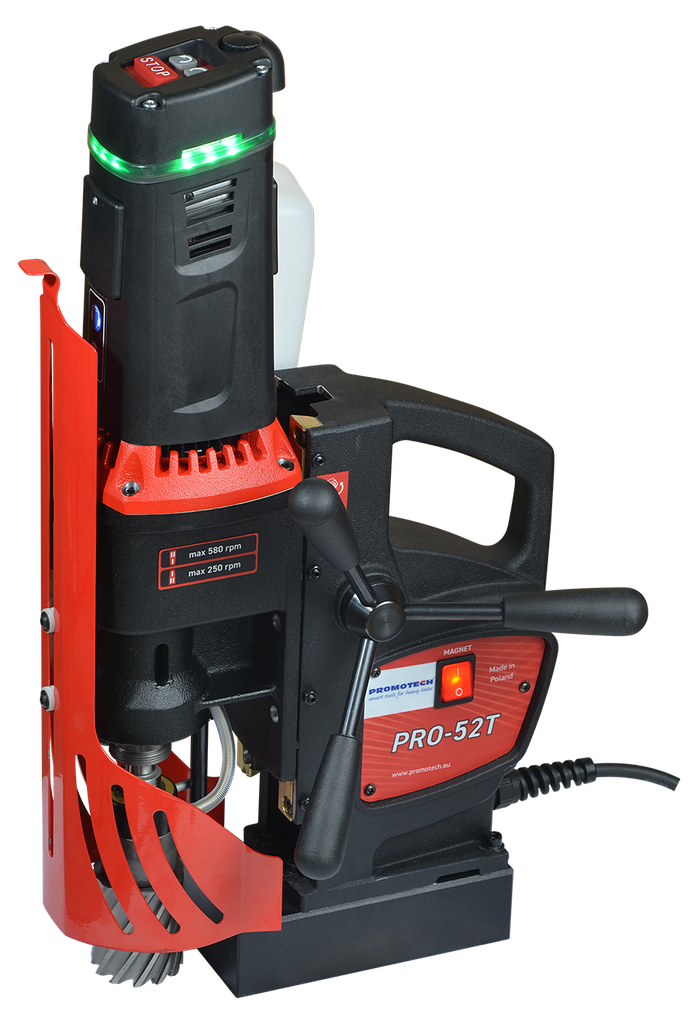 Magnetic Drill/TAP PRO-52T Premium (16-250/390-500rpm Var Gear 1600W)