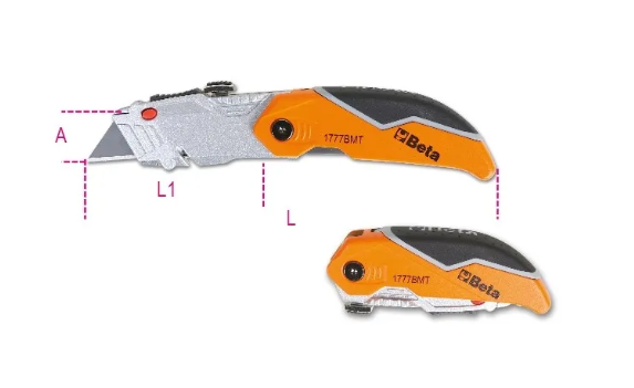 1777BMT- FOLDAWAY KNIFE, TRAPEZ. BLADE