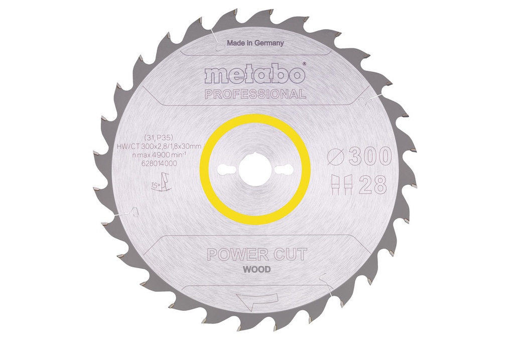 Circular saw-blade PowerCutProf 300x30, 28 WZ 15°