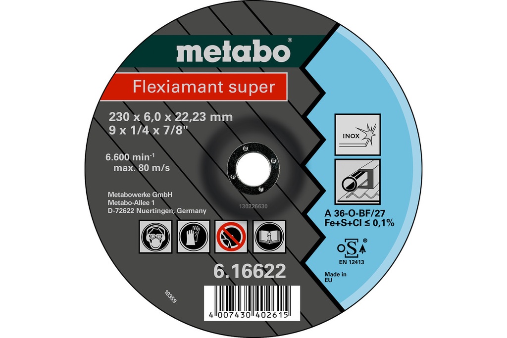Inox Grinding Disc (180x6.0x22.2mm) Flexiamant super