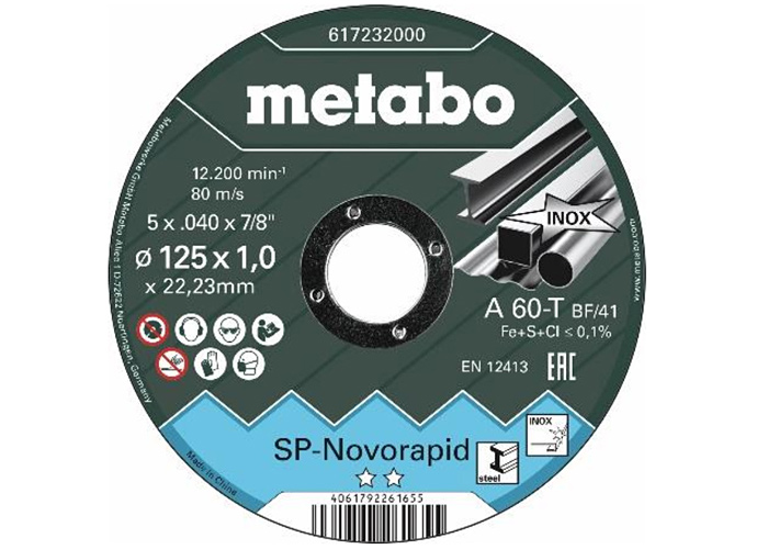 Inox Cutting Disc 115x1.0x22.23mm - Novorapid