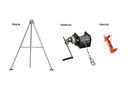 KIT TRA30 Tripod Aluminum 3M + 20m 300 kg Manual Winch