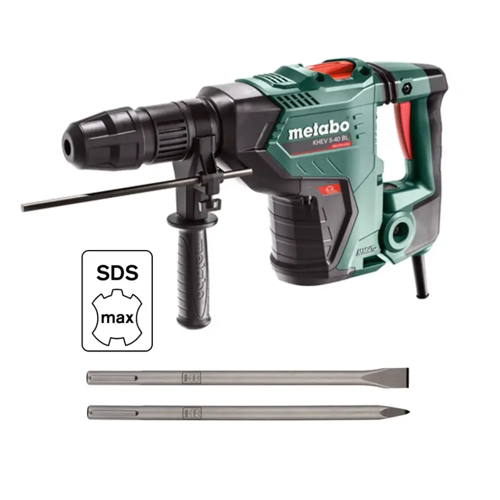 KHEV 5-40 BL Combination Hammer 8.7 J/1150W/8.3kg + SDS-MAX Chisels (Point&Flat)