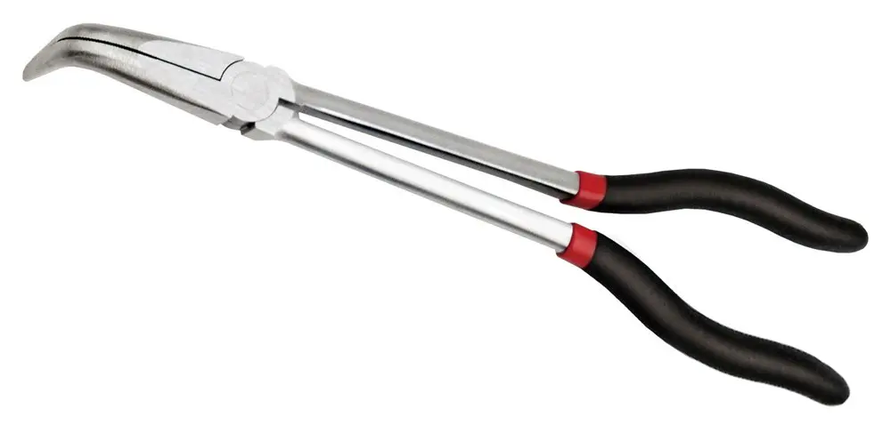 LONG-REACH BENT NOSE PLIERS 45-DEGREE 11" (280MM)