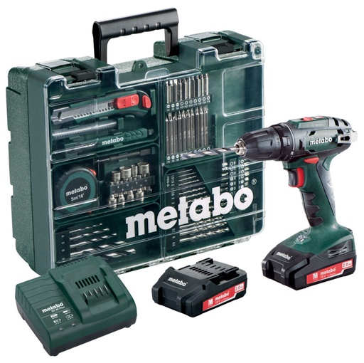 [ME602207880] BS 18 SET CORDLESS DRILL / SCREWDRIVER 2X18V/2AH LI-ION 