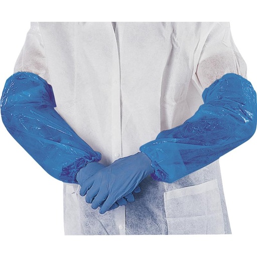 [DPMANCHBE] MANCHBE Blue Polyethylene Cuff box 100 pcs 