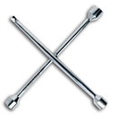 FOUR WAY RIM WRENCH MIRROR POLISHED 