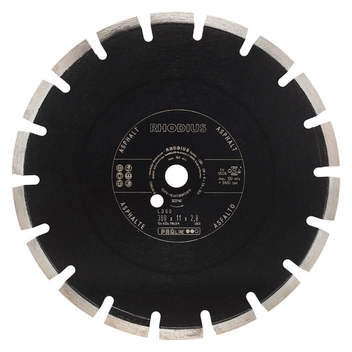 [RH303496] Asphalt Diamond Cutting Disc 350 x 25.40 mm (Professional) 21 Segments , LD60