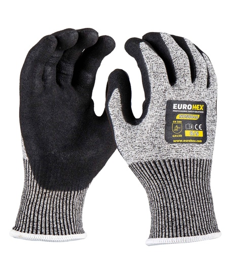 EUROHEX NDS8048 Anti-Cut Heavy Sandy Nitrile Gloves 4X43D