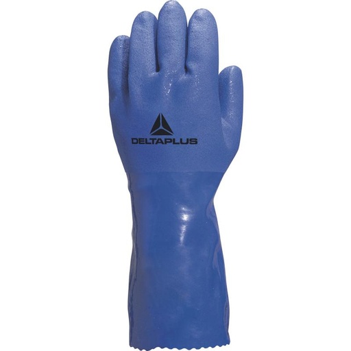 VE780 PVC/Cotton Blue Glove 30 cm