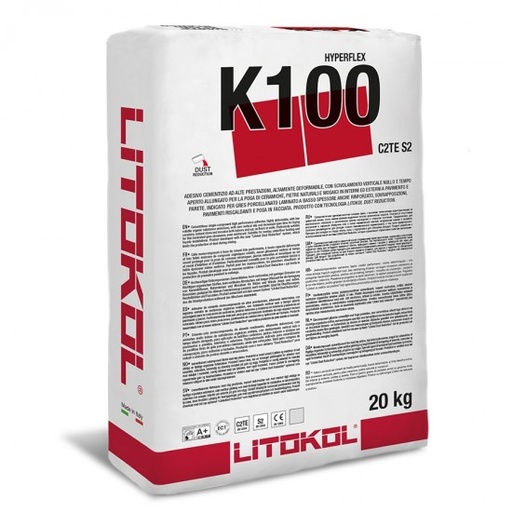[LIK100B0020] LITOKOL HYPERFLEX K100 / White Tile Adhesive C2TES2 (20 kg)