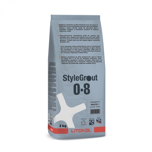 [LISG08SLV20063] LITOKOL StyleGrout 0-8 mm / SILVER 2 (3 kg)