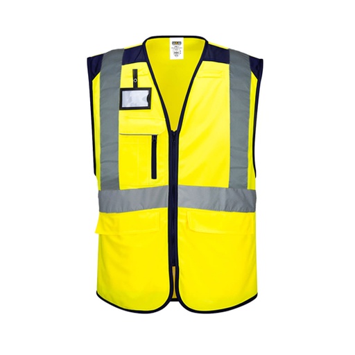 H006 - Yellow/Black Contrast High Visibilty Vests