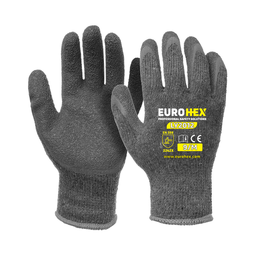 EUROHEX LY2012 Glove with Crinkle Latex Coating 2242X