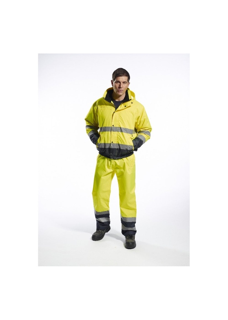 S266 Hi-Vis Yellow/Navy Short Jacket