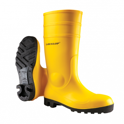 Dunlop PVC Full Safety Boots S5 SRA Yellow