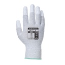 A198GRRS Antistatic PU Fingertip Glove, Grey, S 