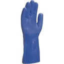 VE780 PVC/Cotton Blue Glove 30 cm