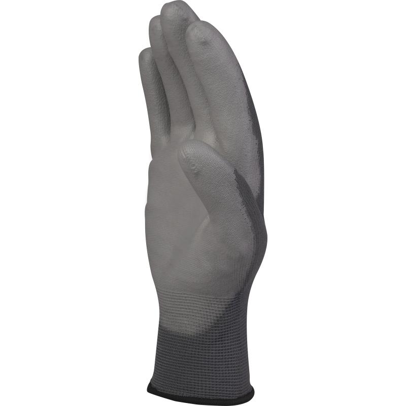 VE702PG Polyester Knitt Gloves PU Palm Grey