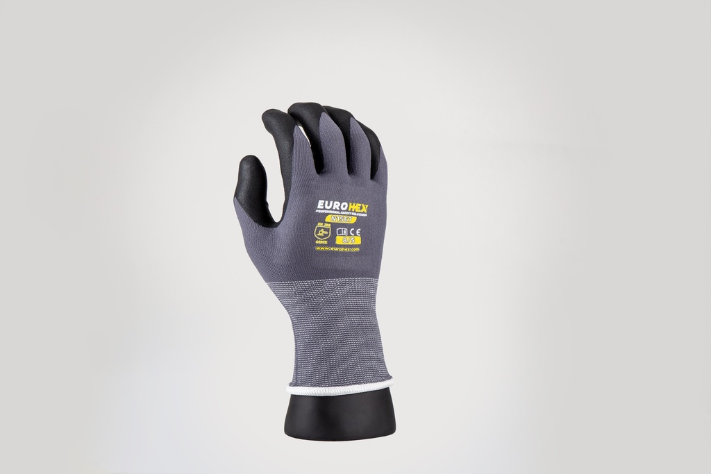 EUROHEX Foam Nitrile Dotted Gloves Touch 4131X